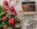 Herbata Czarna Aromatyzowana  W porcjach  Dilmah Italian Almond Tea [20x2g] - Cejlońska czarna herbata z aromatem włoskich migdałów.    20 stożkowych biodegradowalnych torebek ekspresowych 2g z zawieszką 3