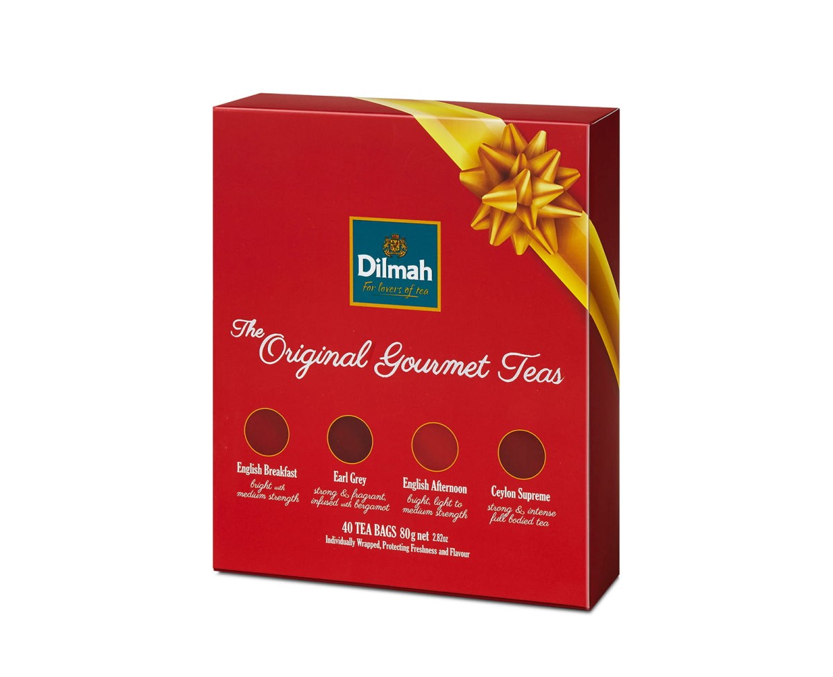 1Dilmah Original Gourmet Tea Gift Pack [40x2g]Zestaw herbat czarnych i Earl Grey (po 10 kopert z 4 rodzajów).