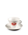 Akcesoria do Kawy - Filiżanki ze spodkiem - Filiżanka ze spodkiem do kawy cappuccino [z logo Saquella] - 150ml - 1