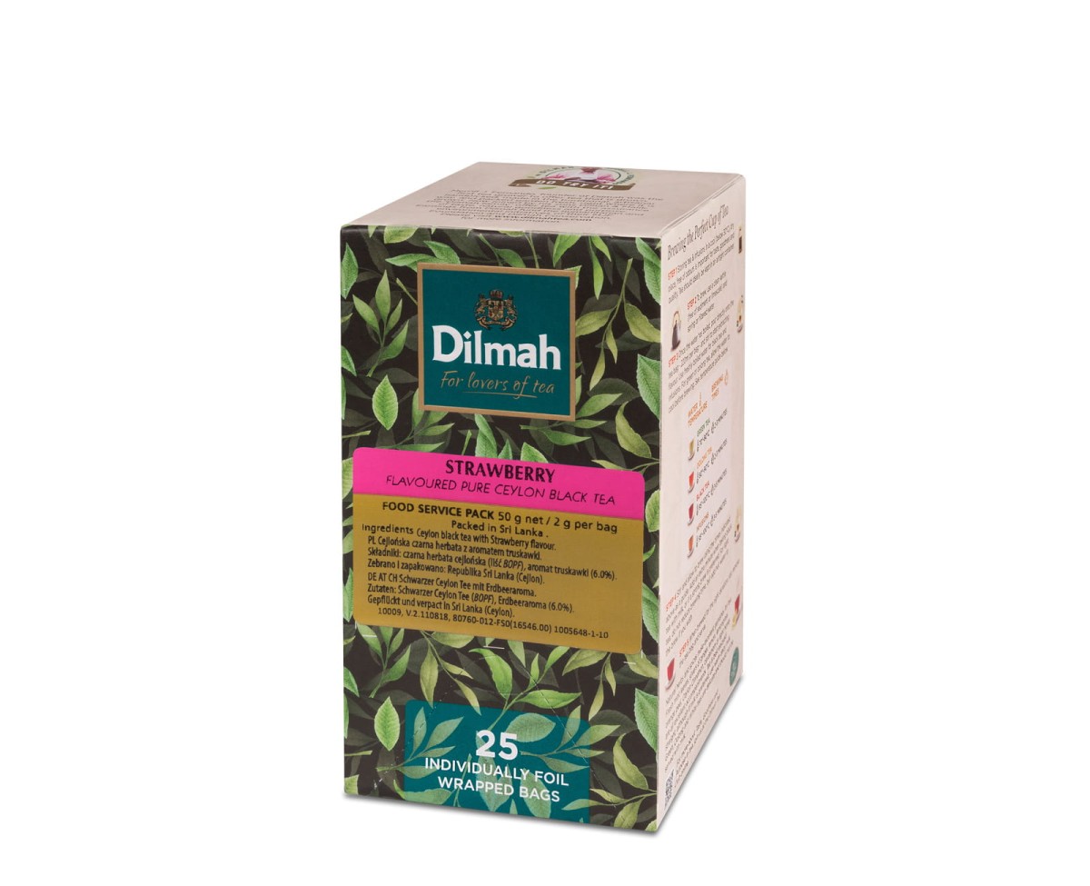 Dilmah Strawberry [25x2g] Cejlońska czarna herbata z aromatem truskawki.jpg
