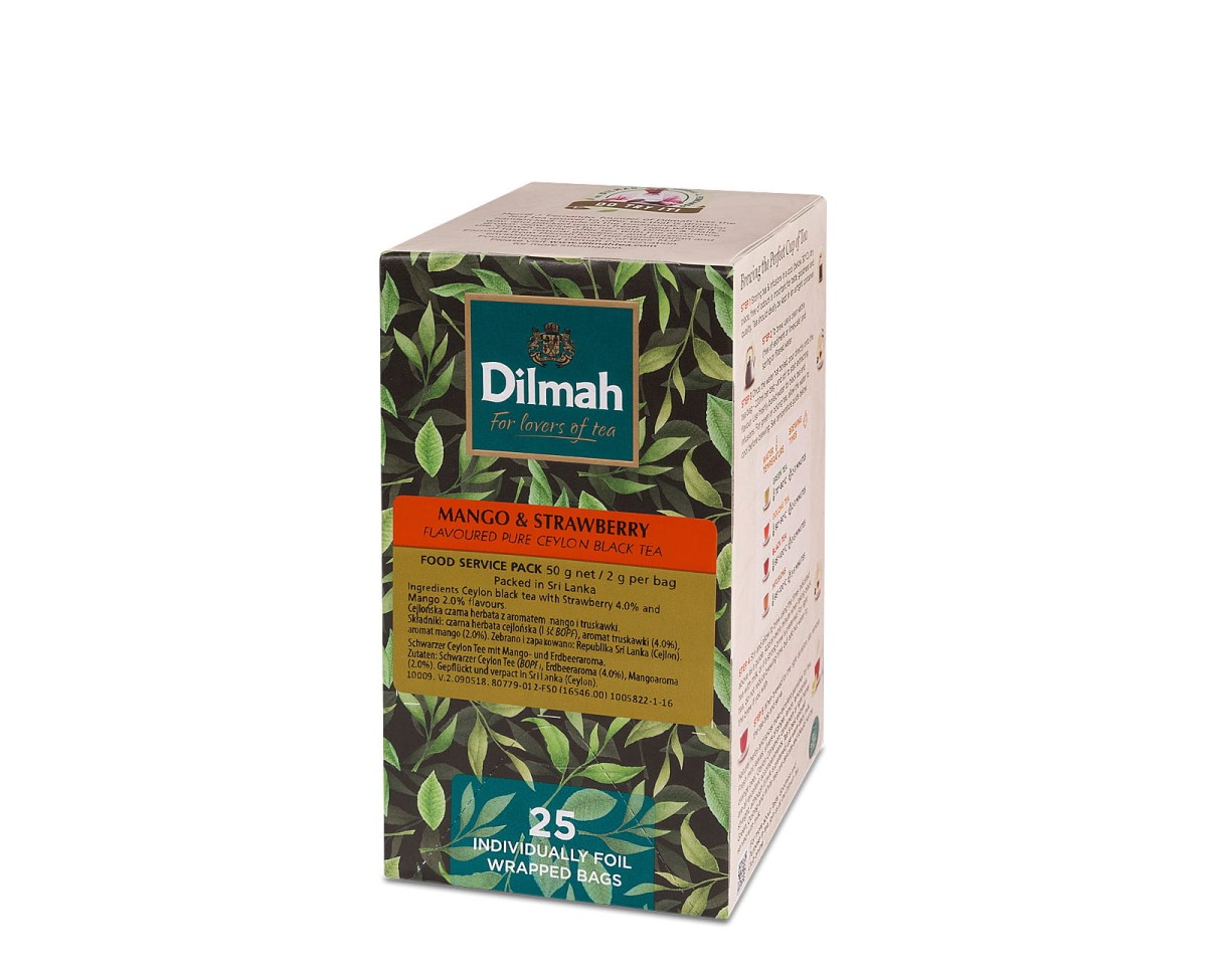 Dilmah Mango & Strawberry [25x2g] Cejlońska czarna herbata z aromatem mango i truskawki 10660.JPG
