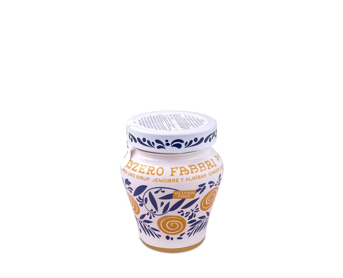 Owoce w syropie Fabbri Zenzero [230g] Kandyzowany imbir w syropie - Kawałki imbiru w szklanym słoju-1