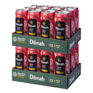Czarna mrożona Herbata w Puszce DILMAH Lychee BLACK ICE TEA 330ml X 24szt