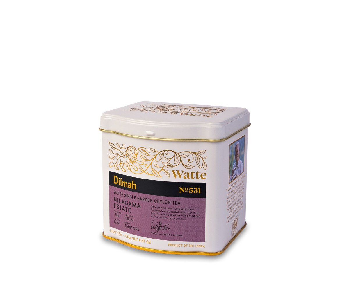 Herbata sypka - Dilmah Watte Nilagama Estate [125g] Single Garden Ceylon Black Tea - Czarna herbata cejlońska z plantacji Nilagama Estate (uprawy nizinne) - 125g sypkiej herbaty liściastej w puszce -1