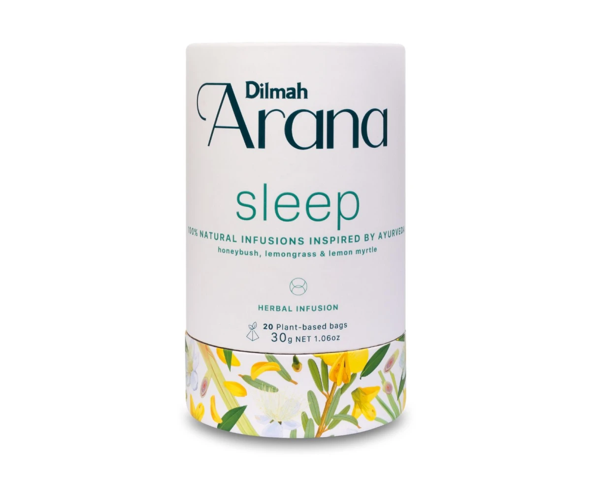 Miodokrzew - Dilmah Arana Sleep [20x1,5g] - Miodokrzew, trawa cytrynowa, mirt cytrynowy. Naturalny napar inspirowany Ajurwedą - 20 biodegradowalnych stożkowych torebek ekspresowych - 1