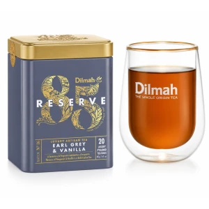Zestaw na Prezent Herbata EARL GREY WANILIA Dilmah + Szklanka