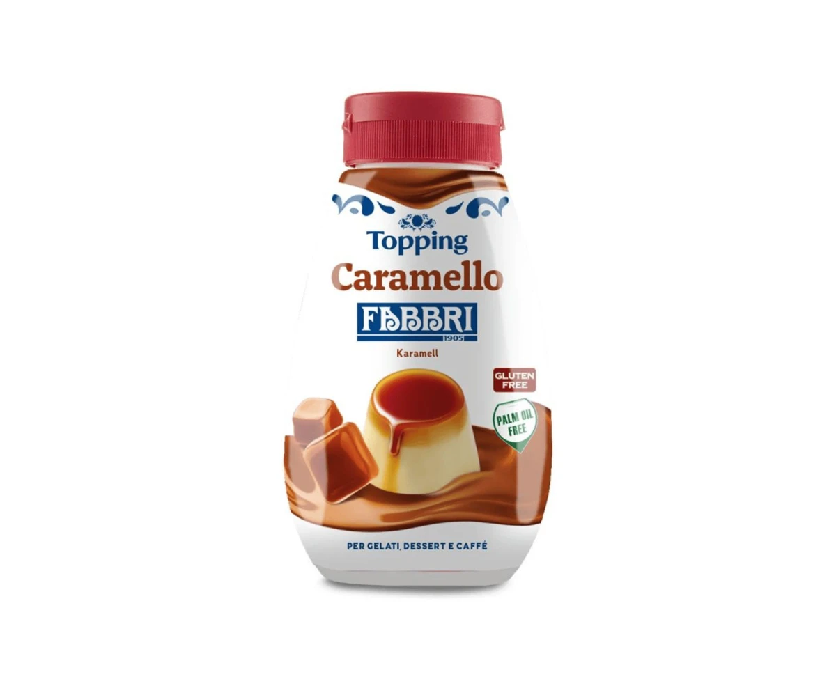 Sosy do deserów i lodów - Fabbri Minitopping Caramello / Caramel [225g] - Kremowy sos karmelowy polewa kalmelowa 225g / 165ml - 7
