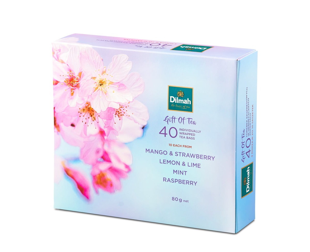 1Zestaw herbat czarnych aromatyzowanych (po 10 kopert z 4 rodzajów). Dilmah Blossom Gift Pack [40x2g]