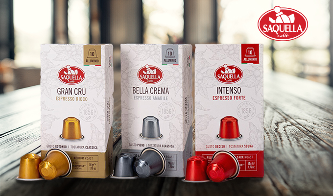 Kawa w kapsułkach do ekspresu Nespresso Saquella